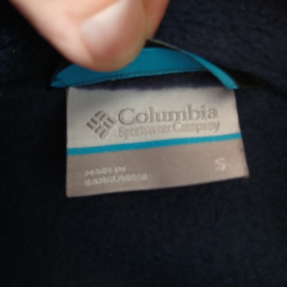 Columbia fleece vest Blue mens size small - Picture 4 of 4